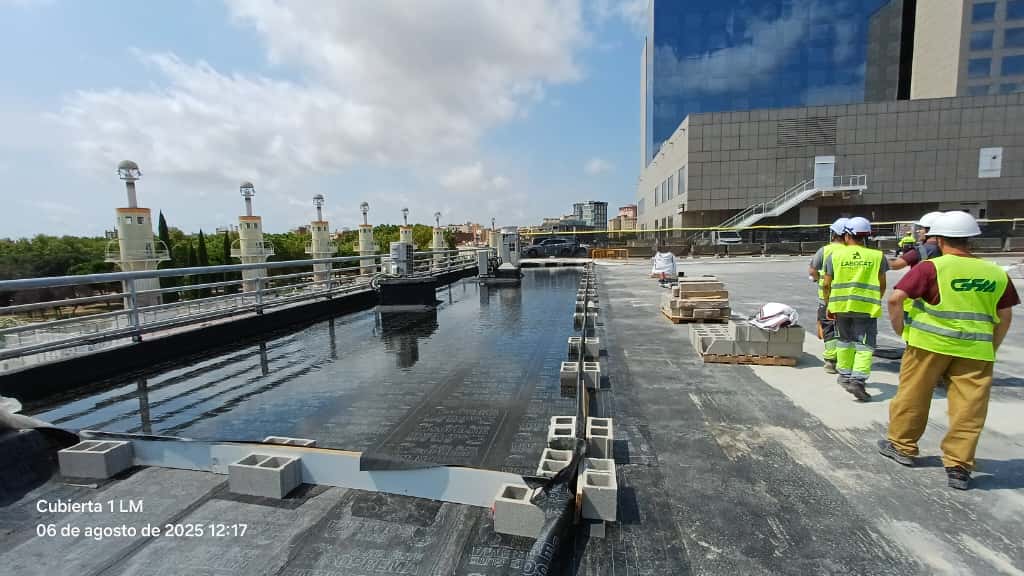 6 de agosto de 2025. Fase 1 pruebas de estanqueidad cubierta.