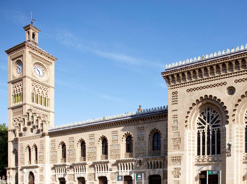 Toledo is a terminal railway station located in the city of Toledo in Castilla-La Mancha.It stands out for its neo-Mudéjar style.