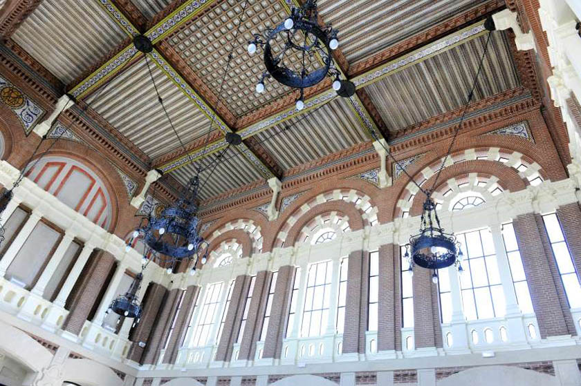 Estación de Aranjuez, vestíbulo (detalle do teitume)