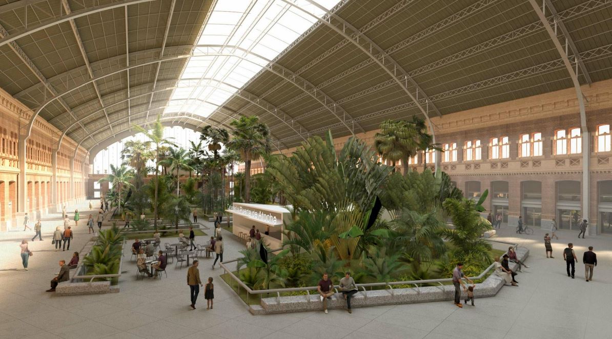 Infografía Acondicionamiento de la Marquesina histórica de Puerta de Atocha.