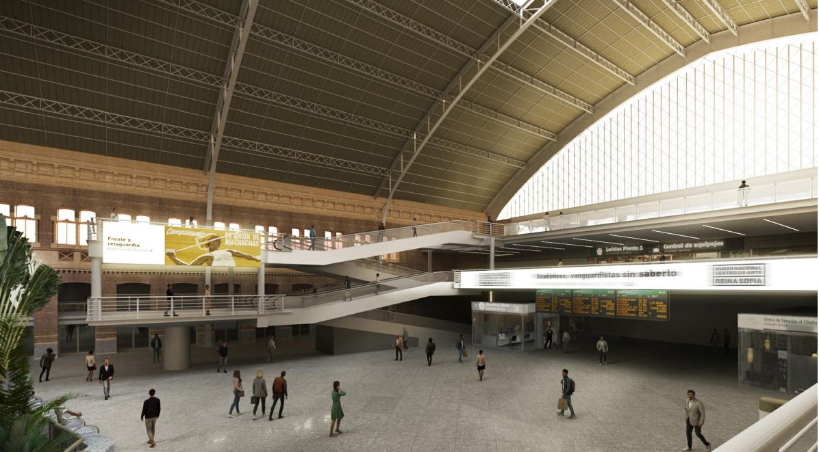 Infografía Acondicionamiento de la Marquesina histórica de Puerta de Atocha.