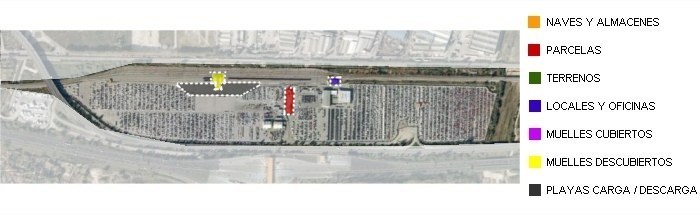 Imagen aérea de las naves, almacenes y terrenos de La Llagosta