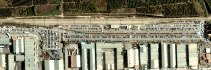Imagen aérea de la instalación de Gandía Mercancías