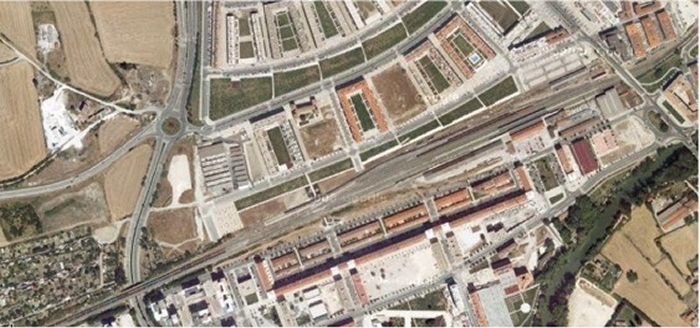 Imagen aérea instalación de Pamplona