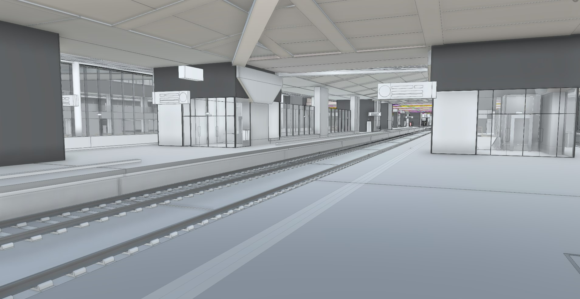 Infografía de la estación cubierta