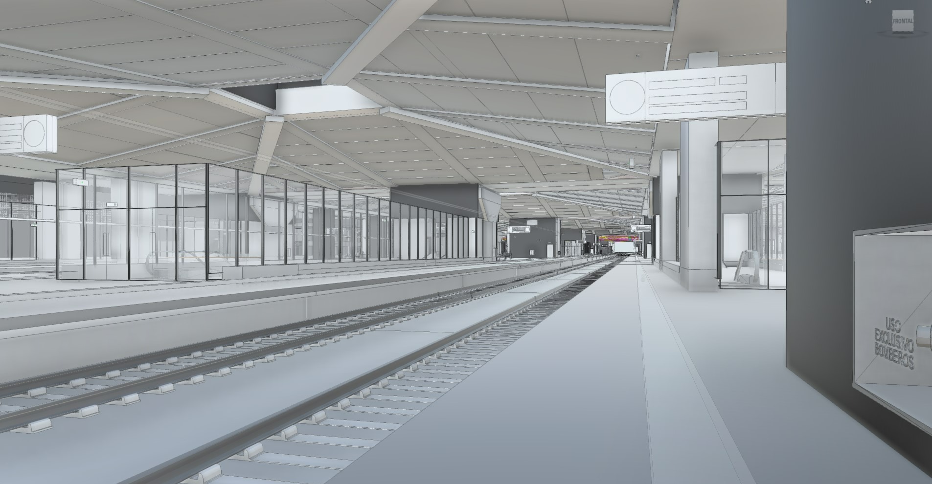 Infografía de la estación cubierta