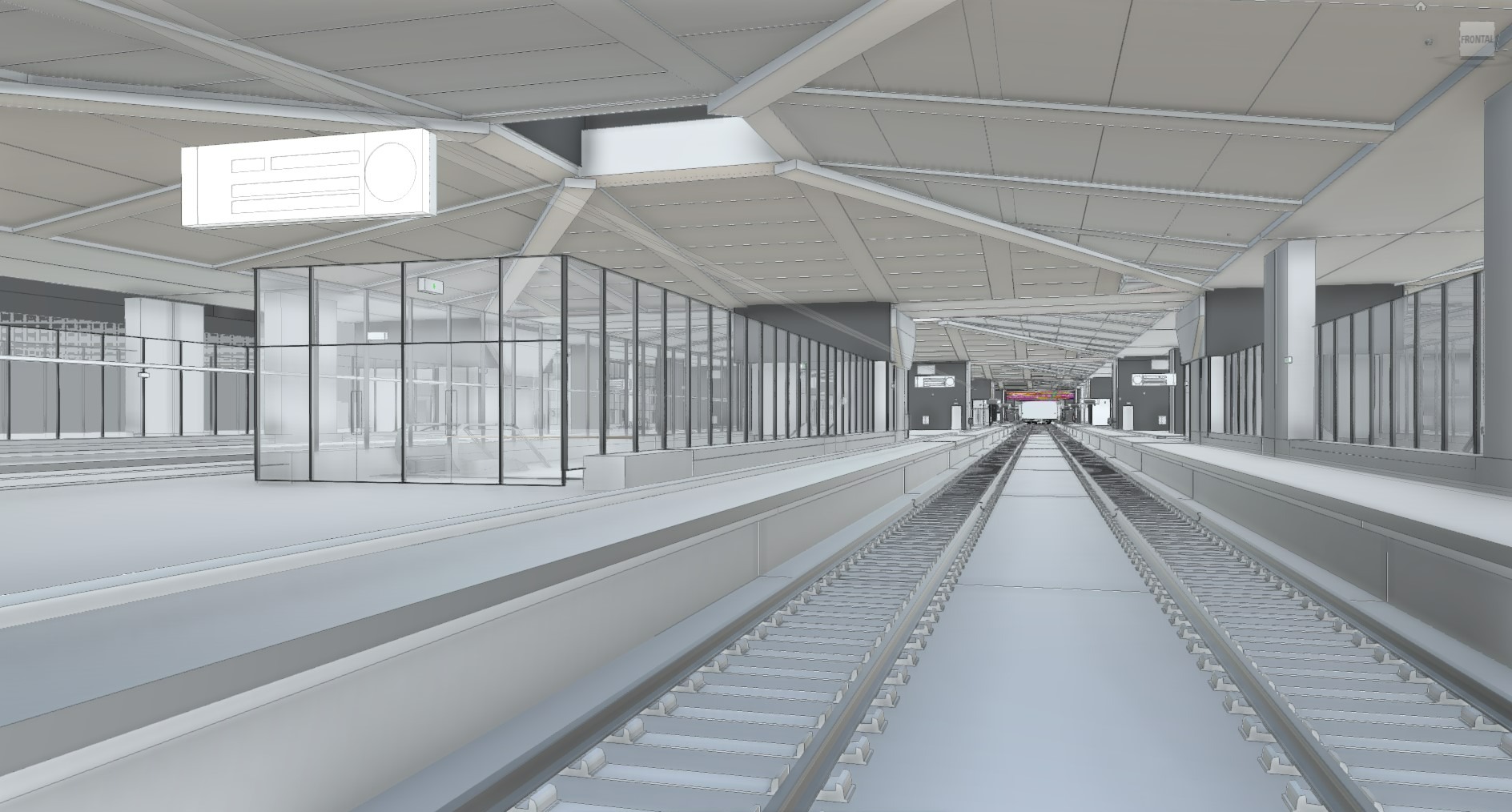 Infografía de la estación cubierta