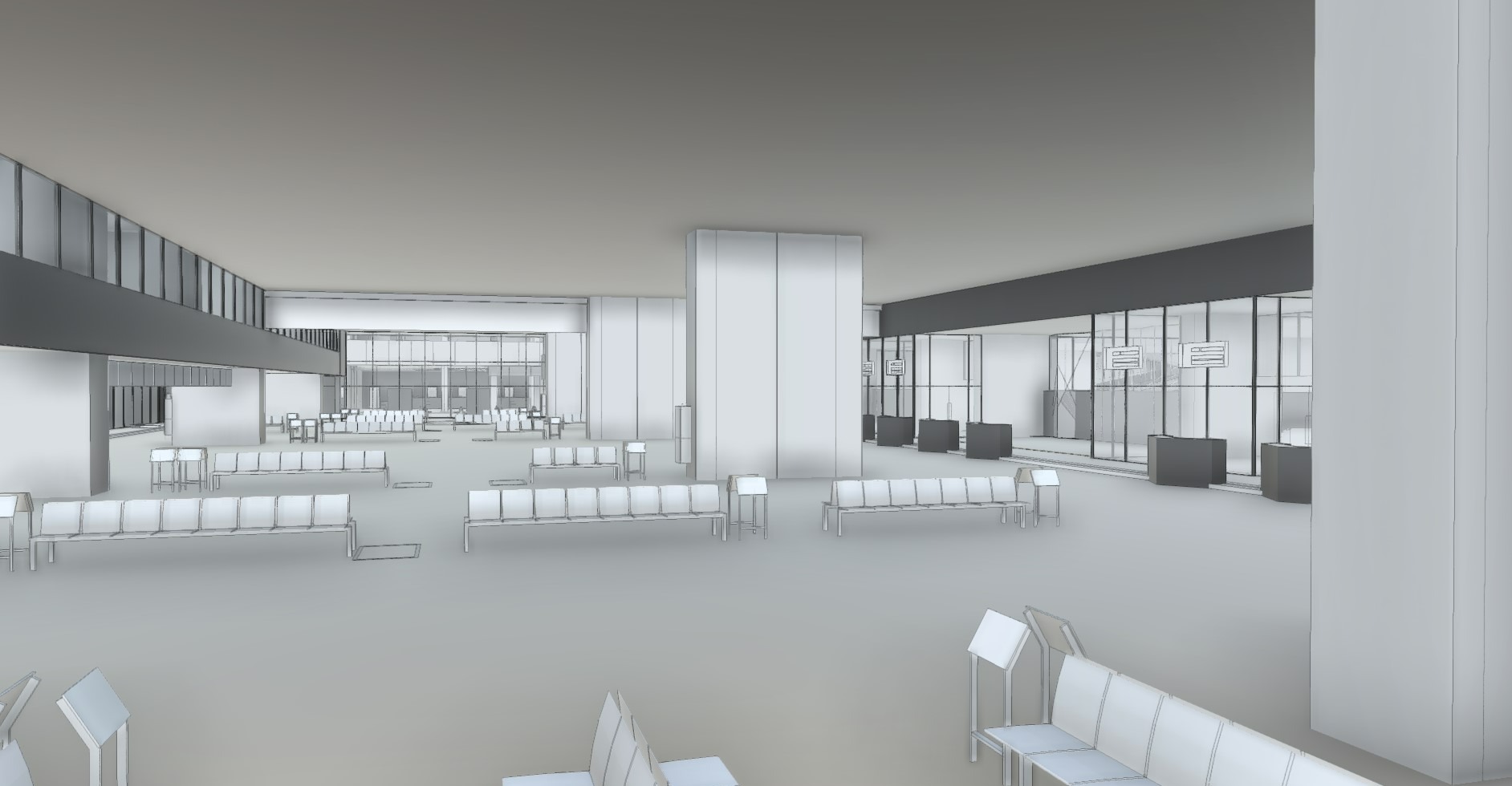 Infografía de la estación cubierta