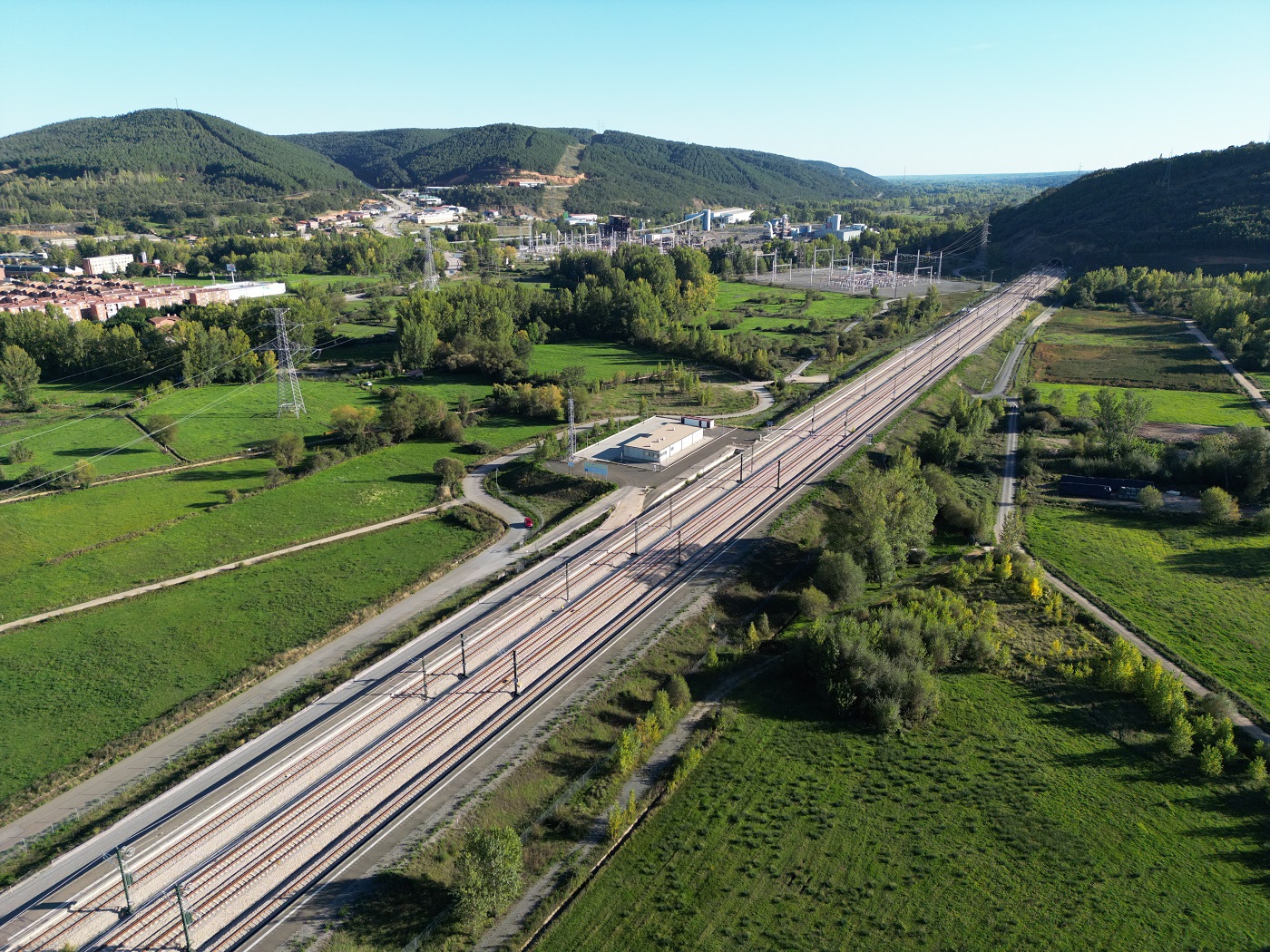 Vista aérea de La Robla LAV en 2023