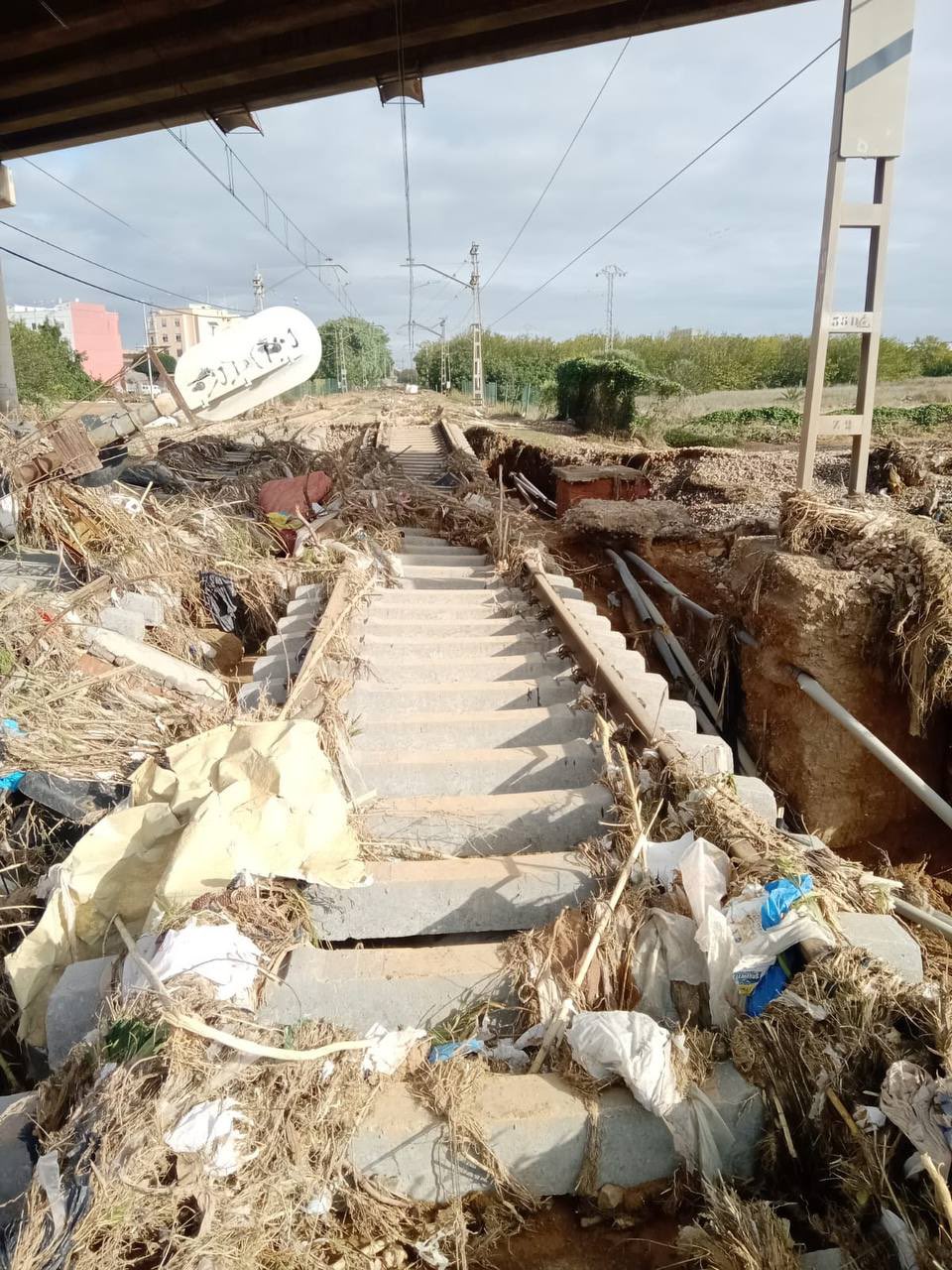 31.10.2024 Red convencional: Estado de las líneas C1 y C2 en el tramo común.