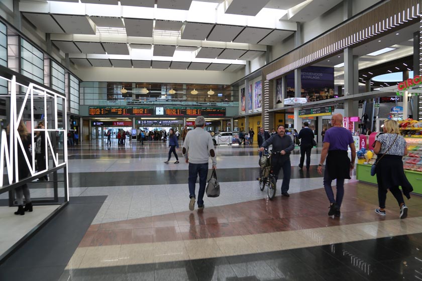 Vialia Málaga María Zambrano station, travelers