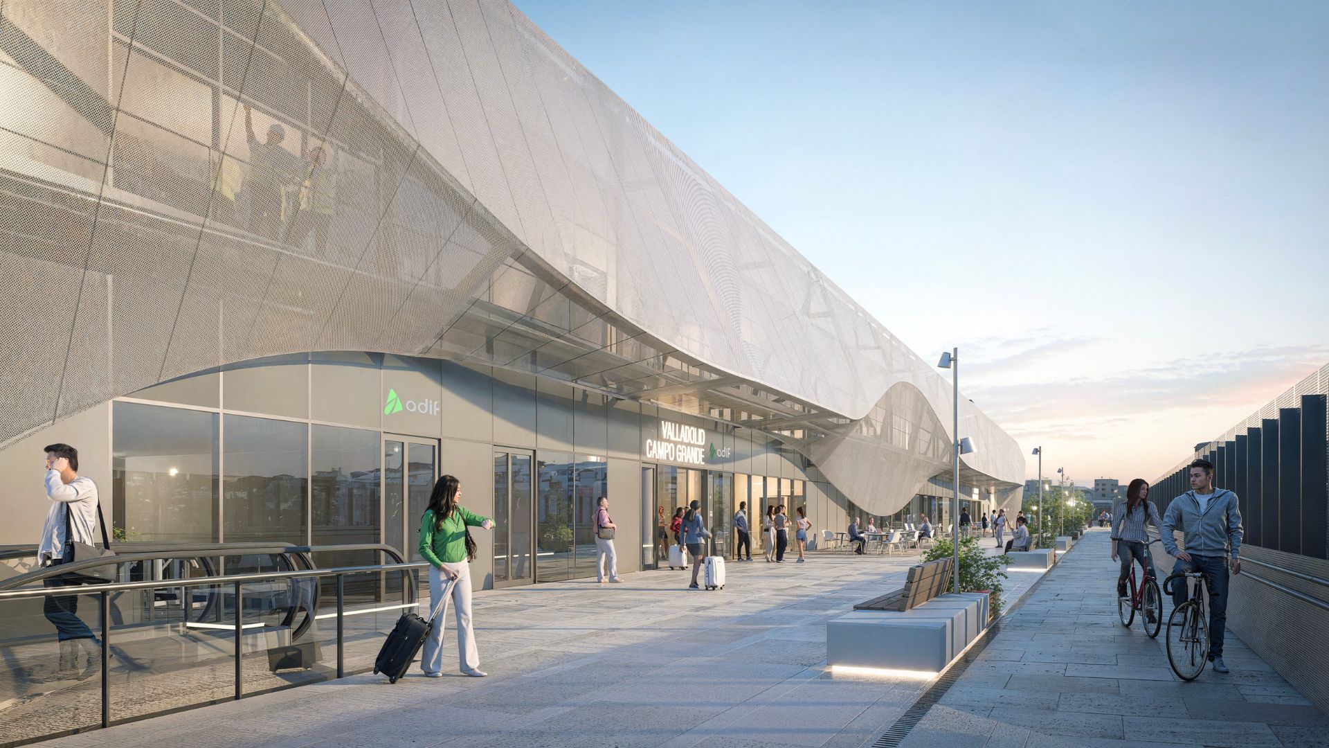 El edificio histórico será el centro de la nueva plaza, donde se priorizará la movilidad activa. Contará con zonas ajardinadas, parada de taxis y autobús y aparcamiento para bicicletas