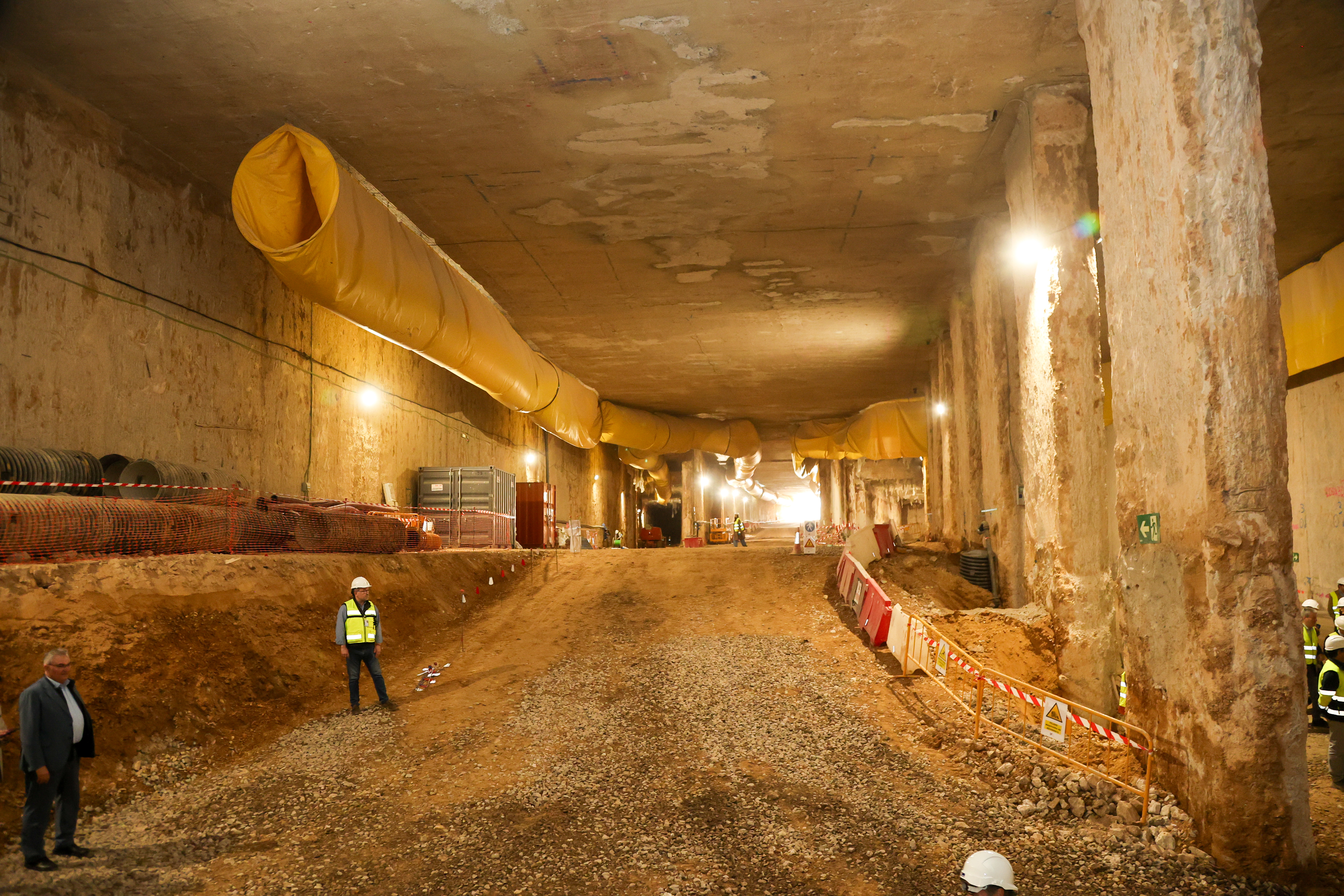 Visita del ministro a las obras del Canal de Acceso de Valencia.