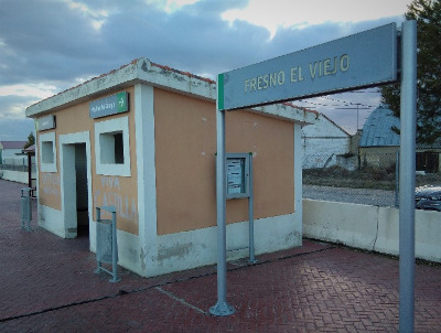 Estación de Fresno El Viejo. Vista marquesina desde andenes.