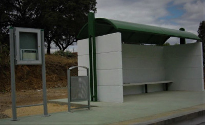 Estación de Los Milanos. Vista marquesina desde andenes.