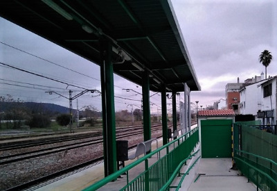 Estación de Alcolea De Córdoba. Vista marquesina desde andenes.