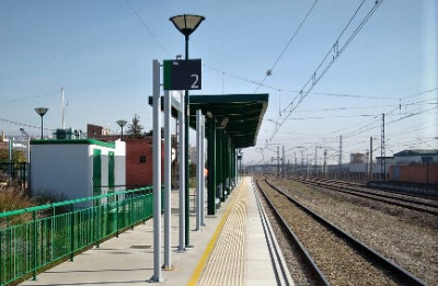 Estación de El Higuerón. Vista marquesina desde andenes.