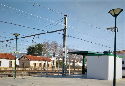 Estación de Villarrubia De Córdoba. Vista marquesina desde andenes.