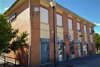 Estación de Ocaña. Vista fachada principal desde exterior.