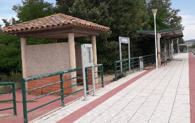 Estación de Villahermosa. Vista marquesina desde andenes.