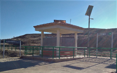 Estación de Cuencabuena. Vista marquesina desde exterior.