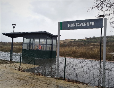 Estación de Montaverner. Vista marquesina desde exterior.