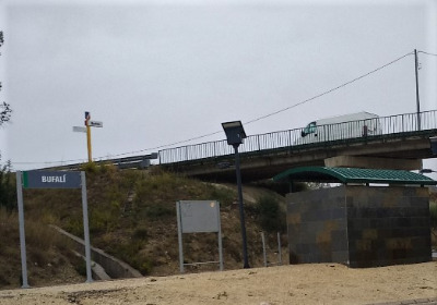 Estación de Bufalí. Vista marquesina desde exterior.
