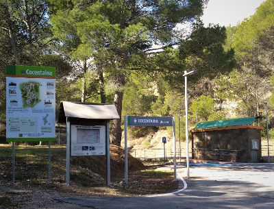 Estación de Cocentaina. Vista marquesina desde exterior.