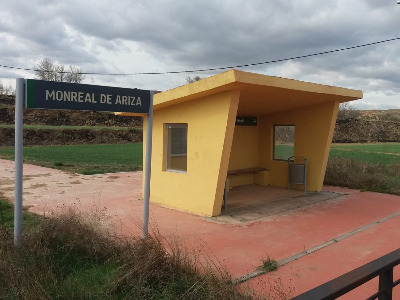 Estación de Monreal De Ariza. Vista marquesina desde andenes.