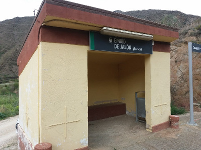 Estación de Embid De Jalón. Vista marquesina desde andenes.