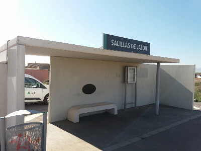 Estación de Salillas De Jalón. Vista marquesina desde andenes.