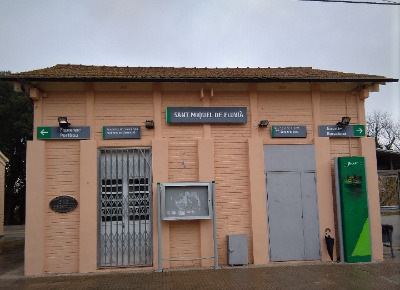 Estacion de Sant Miquel de Fluvia-Fachada de la estación