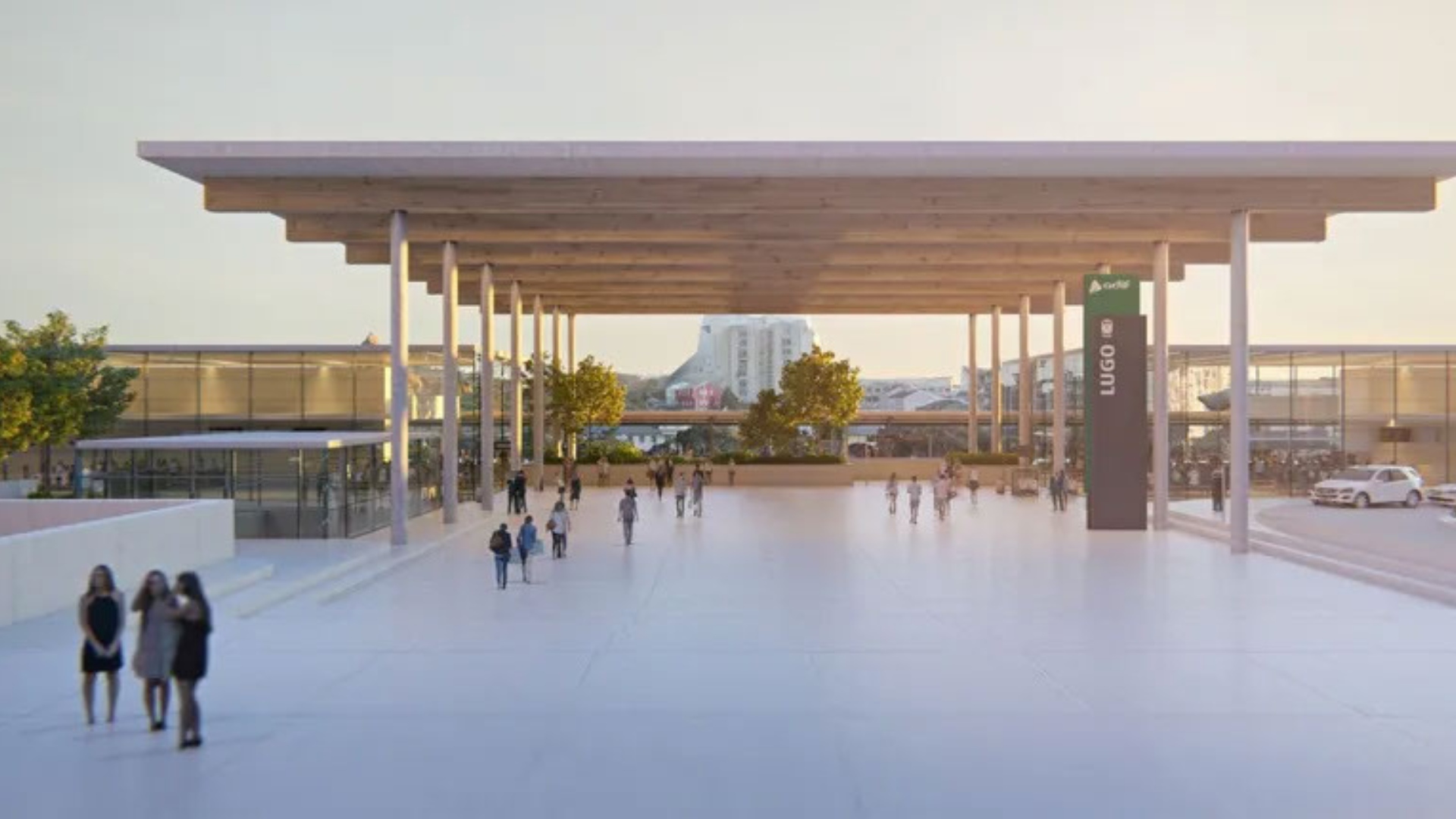 Área intermodal que facilita la conexión entre distintos medios de transporte, reforzando la movilidad sostenible.