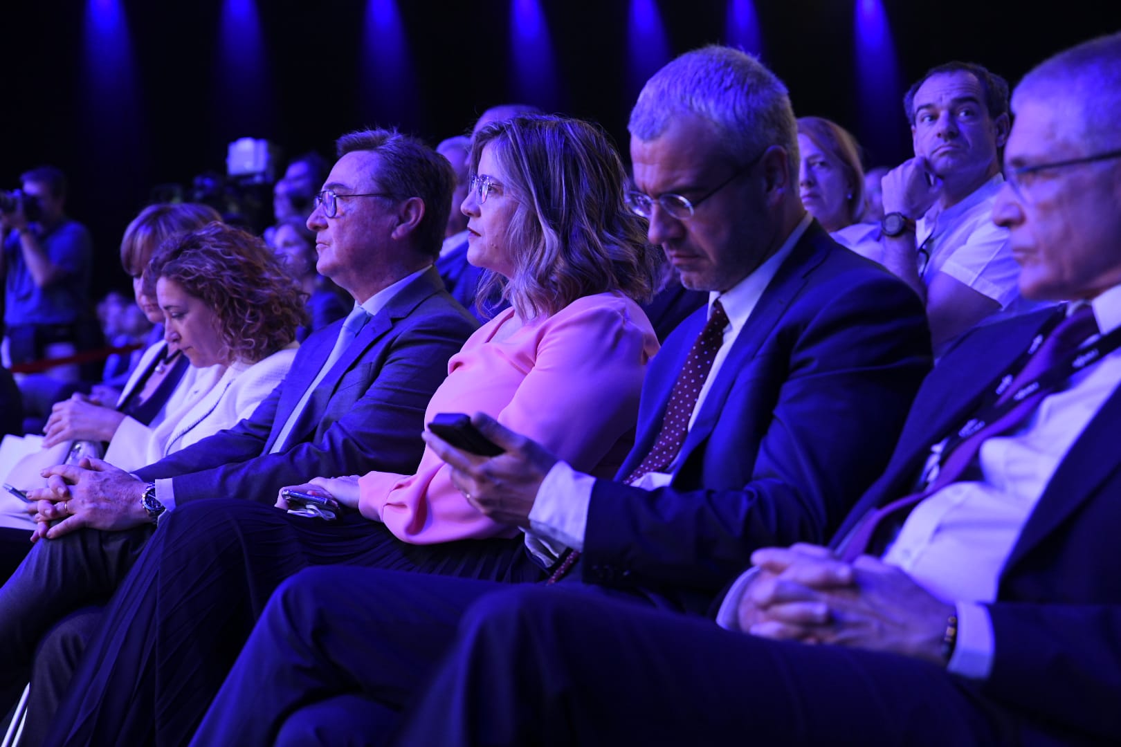 Un momento durante el discurso de inauguración de la ministra con la presencia de la presidenta de Adif y Adif AV María Luisa Domínguez.