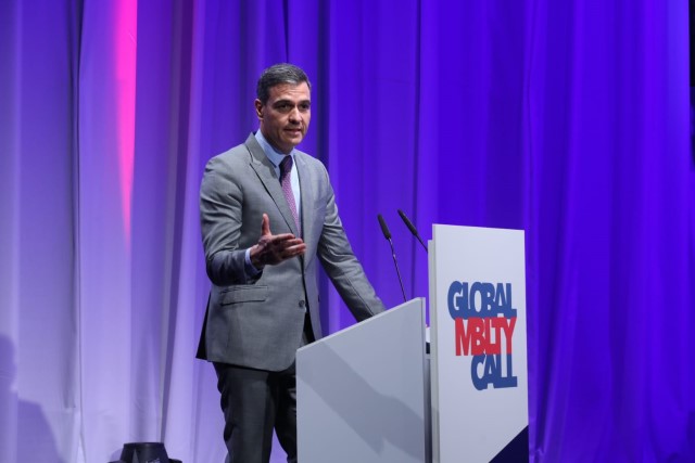 El presidente del Gobierno, Pedro Sánchez, preside el acto de clausura de esta primera edición del Global Mobility Call.