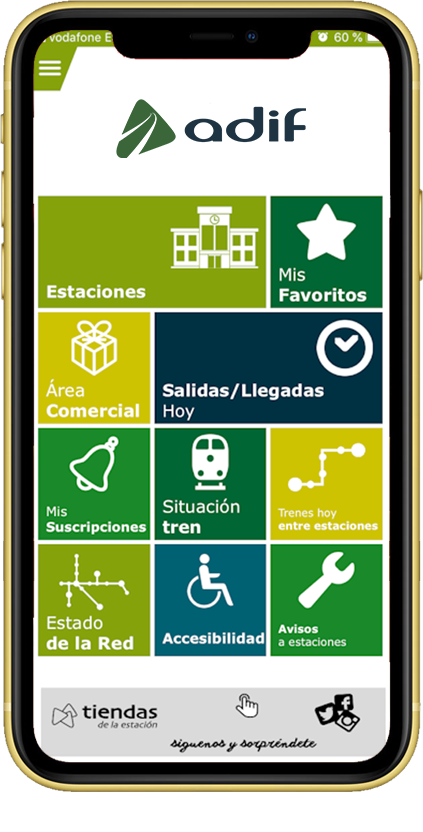 Aplicacion de Adif en tu móvil