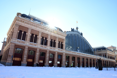 Fachada histórica de la estación Madrid Puerta de Atocha